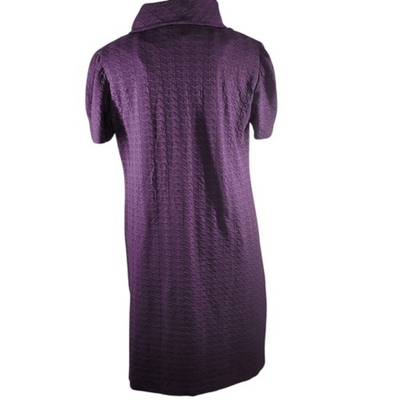 Dressbarn Purple Short Sleeve‎ Cowl Neck Dress - Picture 7 of 12
